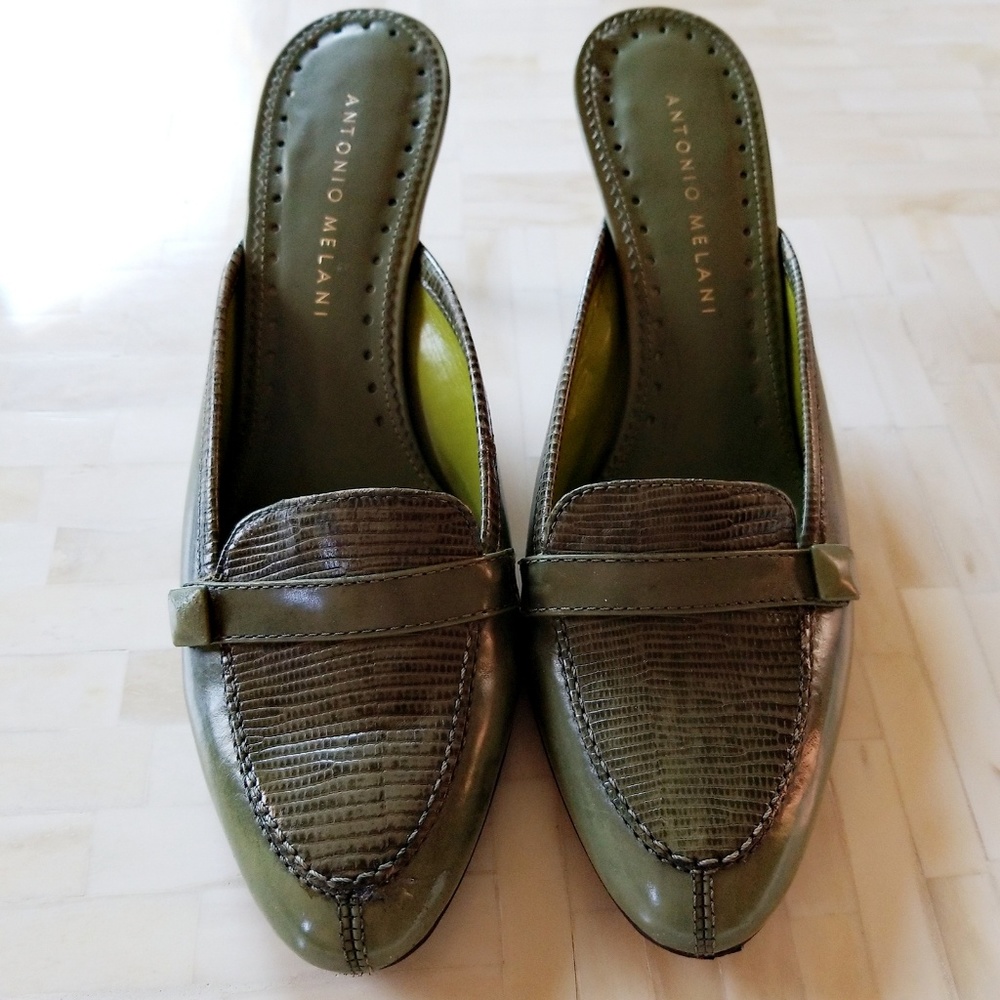 Antonio Melani Leather Mules